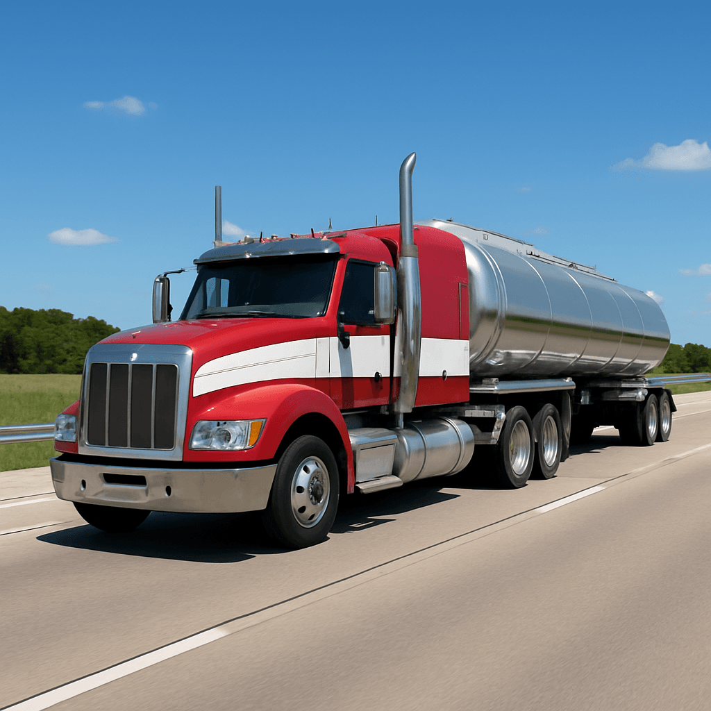 H&M Trucking tanker truck at the Clinton, Illinois terminal